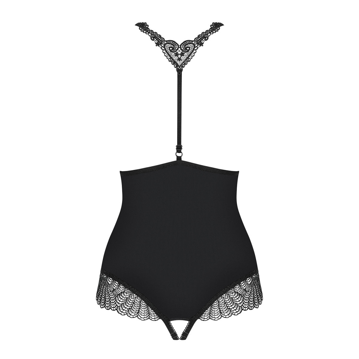 Chiccanta body met open kruis – zwart