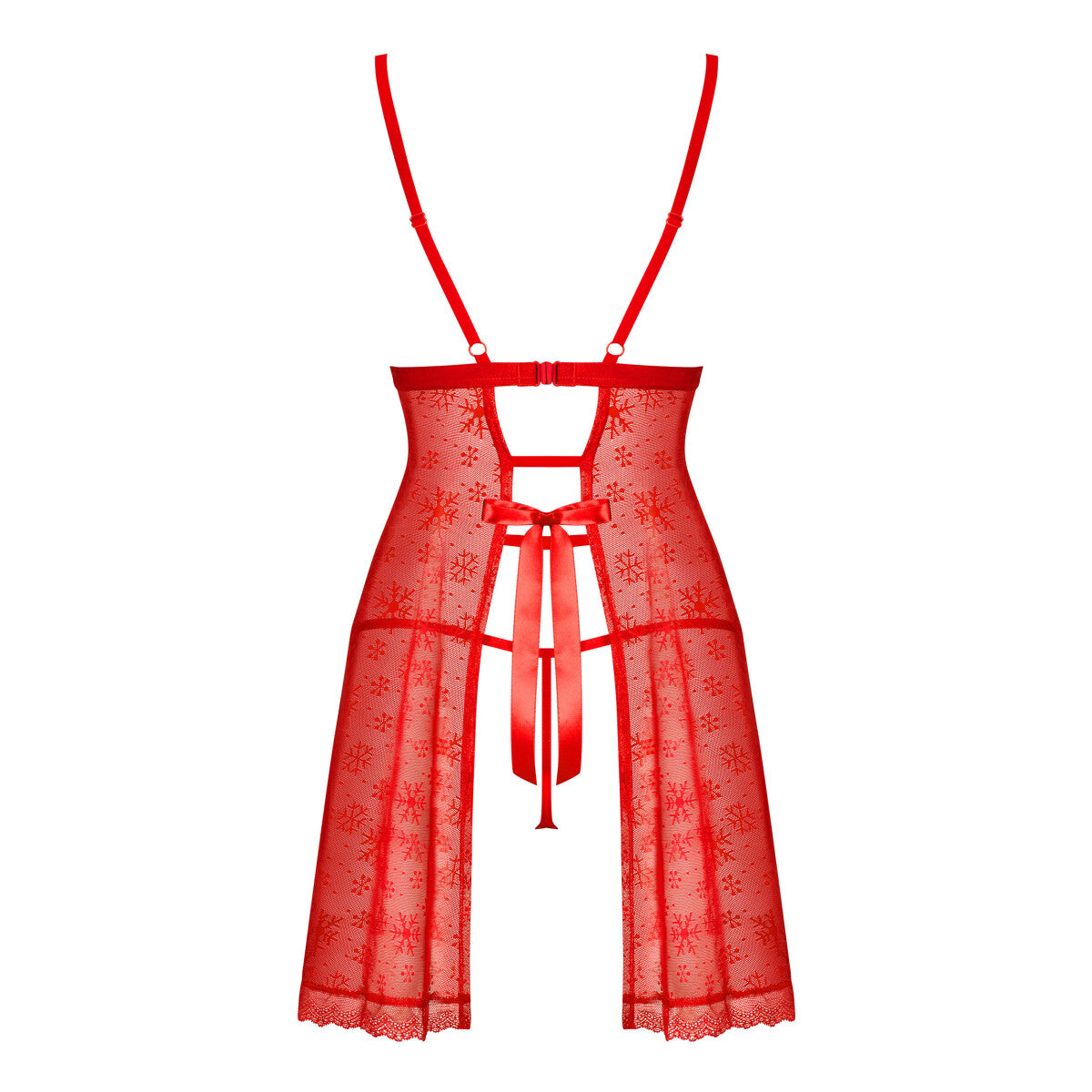 Ob claussica babydoll & thong red - Obsessive