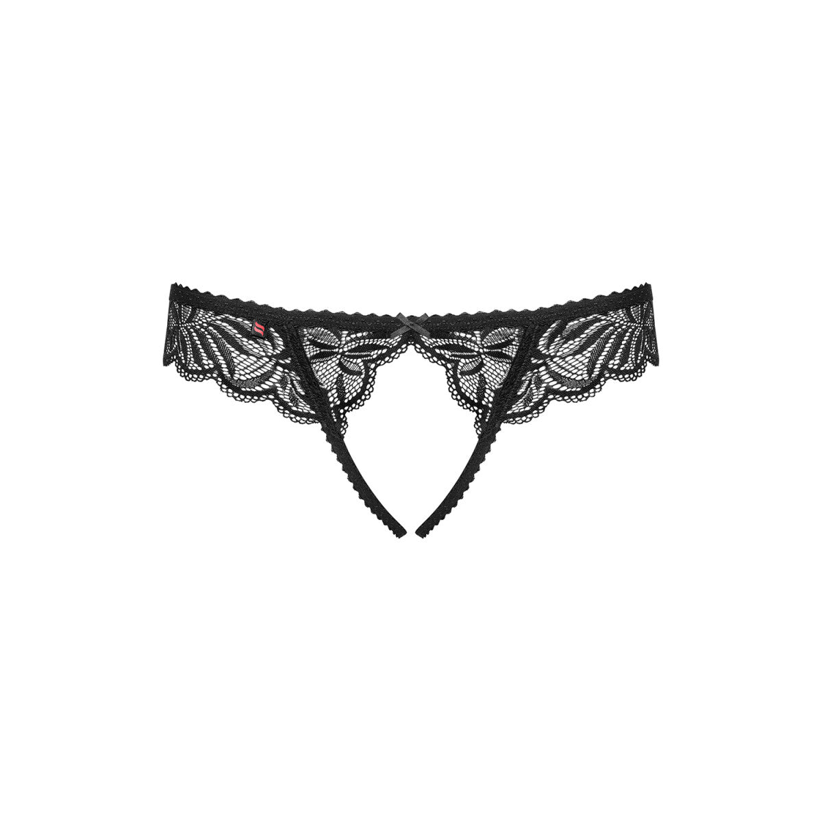 Contica open lingerie met open kruis – zwart