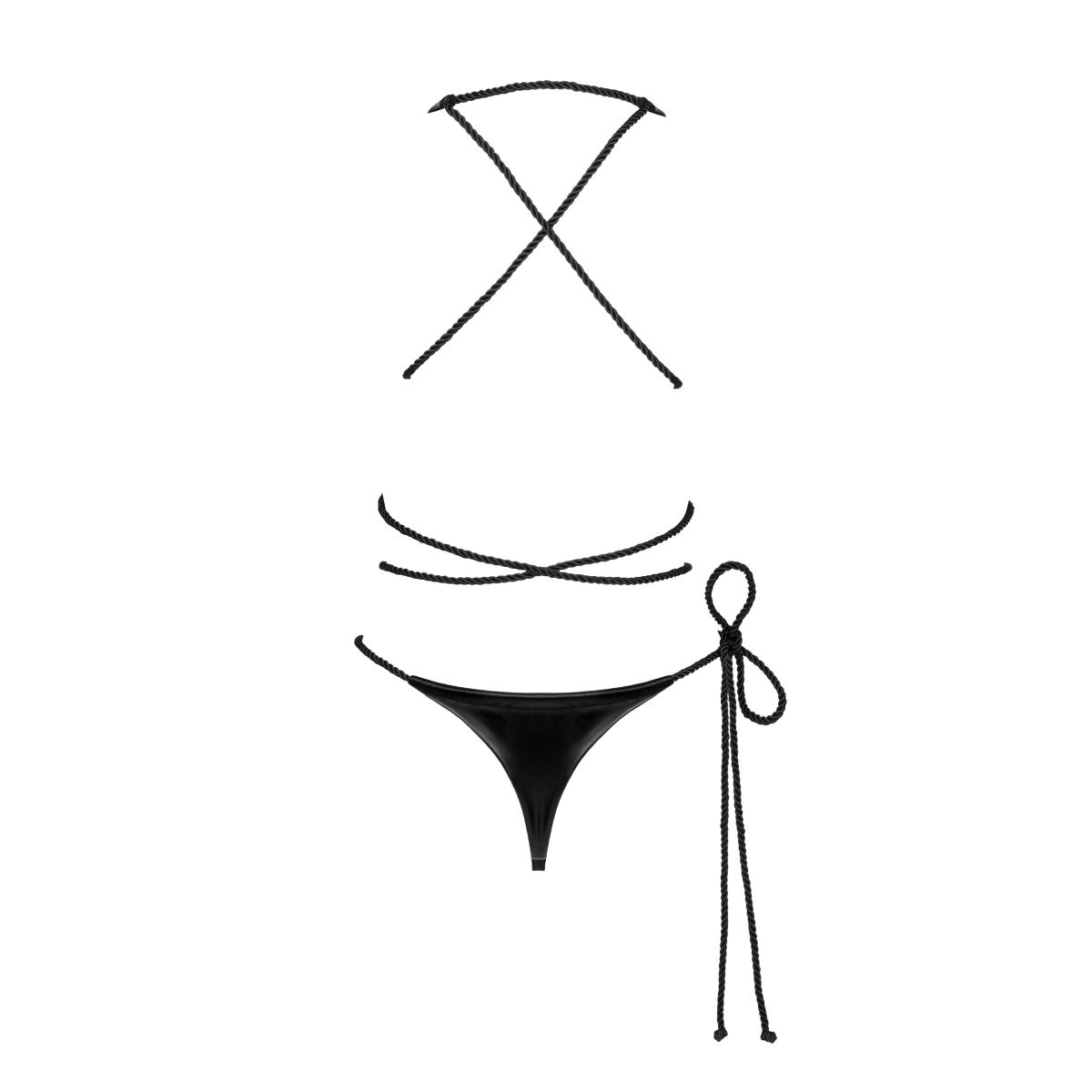OB Cordellis crotchless teddy black
