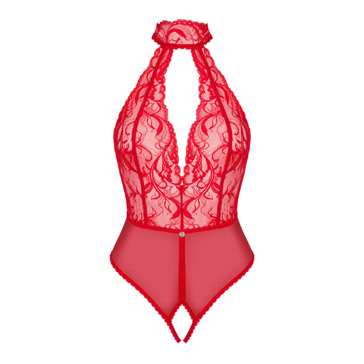 Dagmarie body met open kruis – rood – detail 2