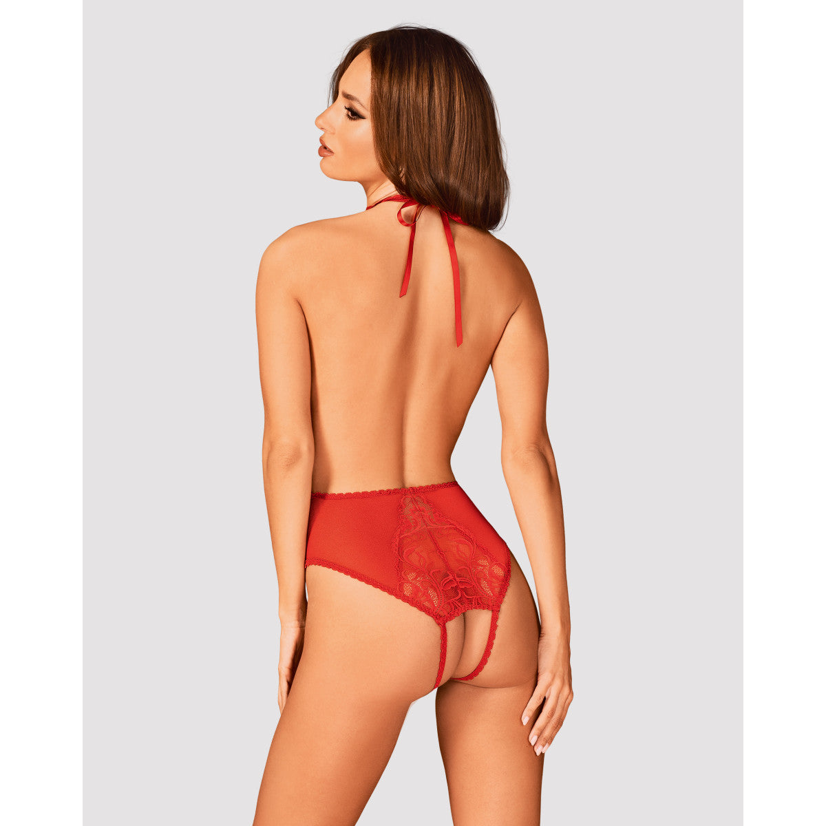 Dagmarie body met open kruis – rood – detail 5