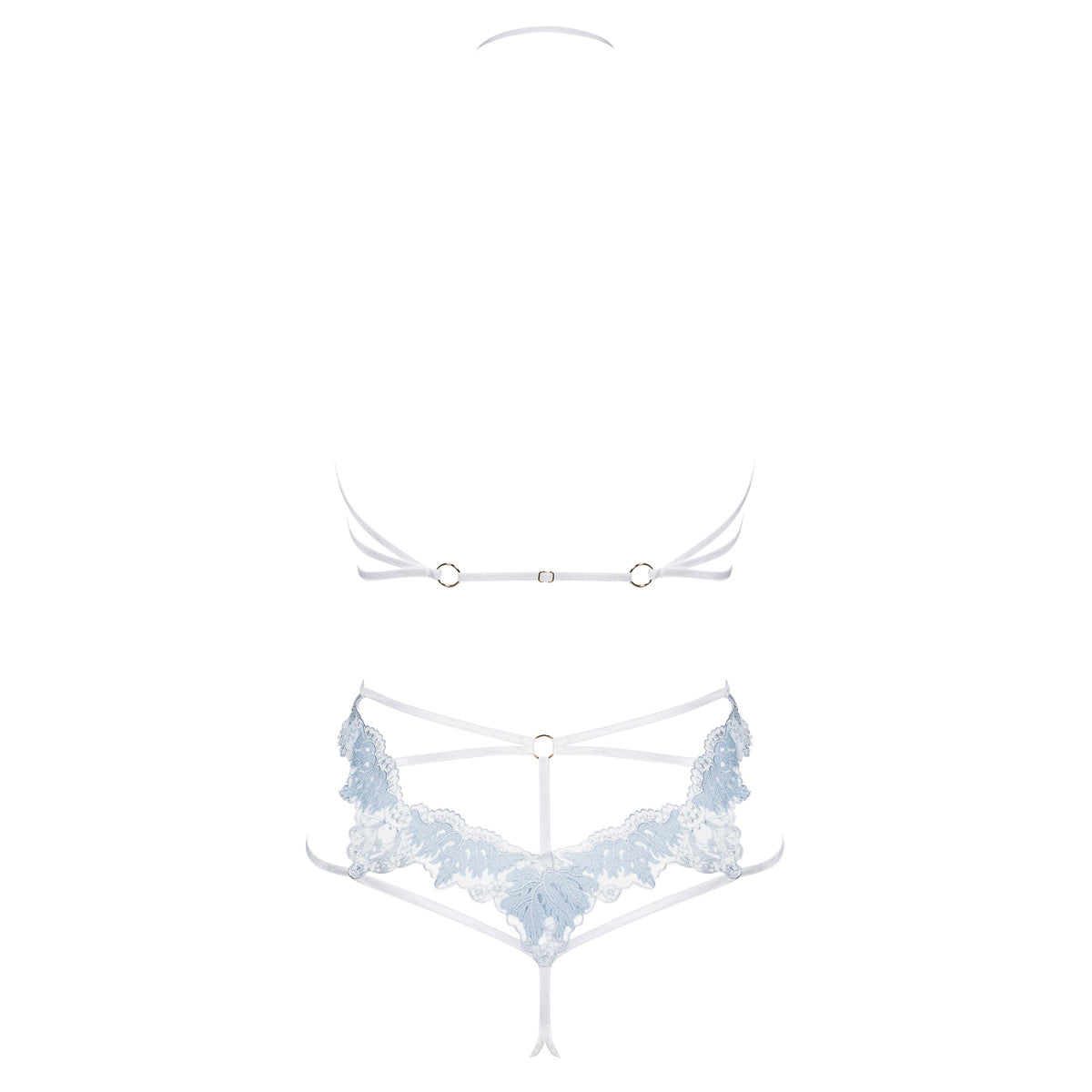 Deilana lingerieset met open cups – blauw van Dare2Live – blauw