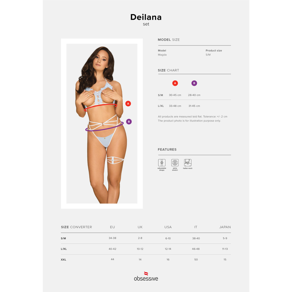 Deilana open lingerie met open cups – blauw