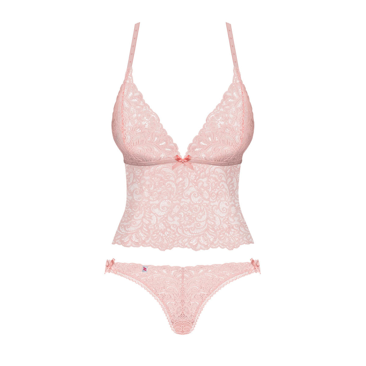 Ob delicanta top & panties pink - Obsessive