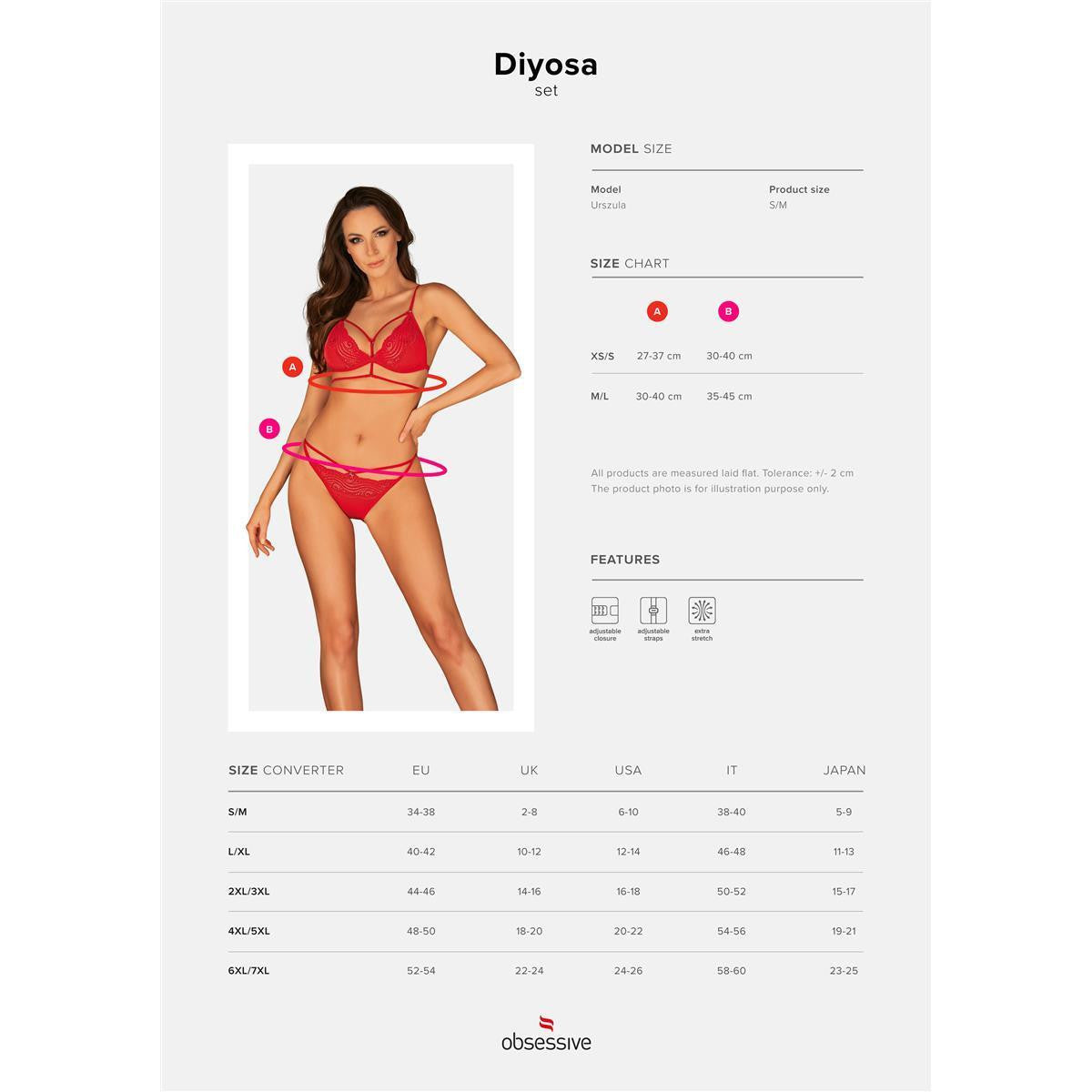 OB Diyosa 2pcs set red