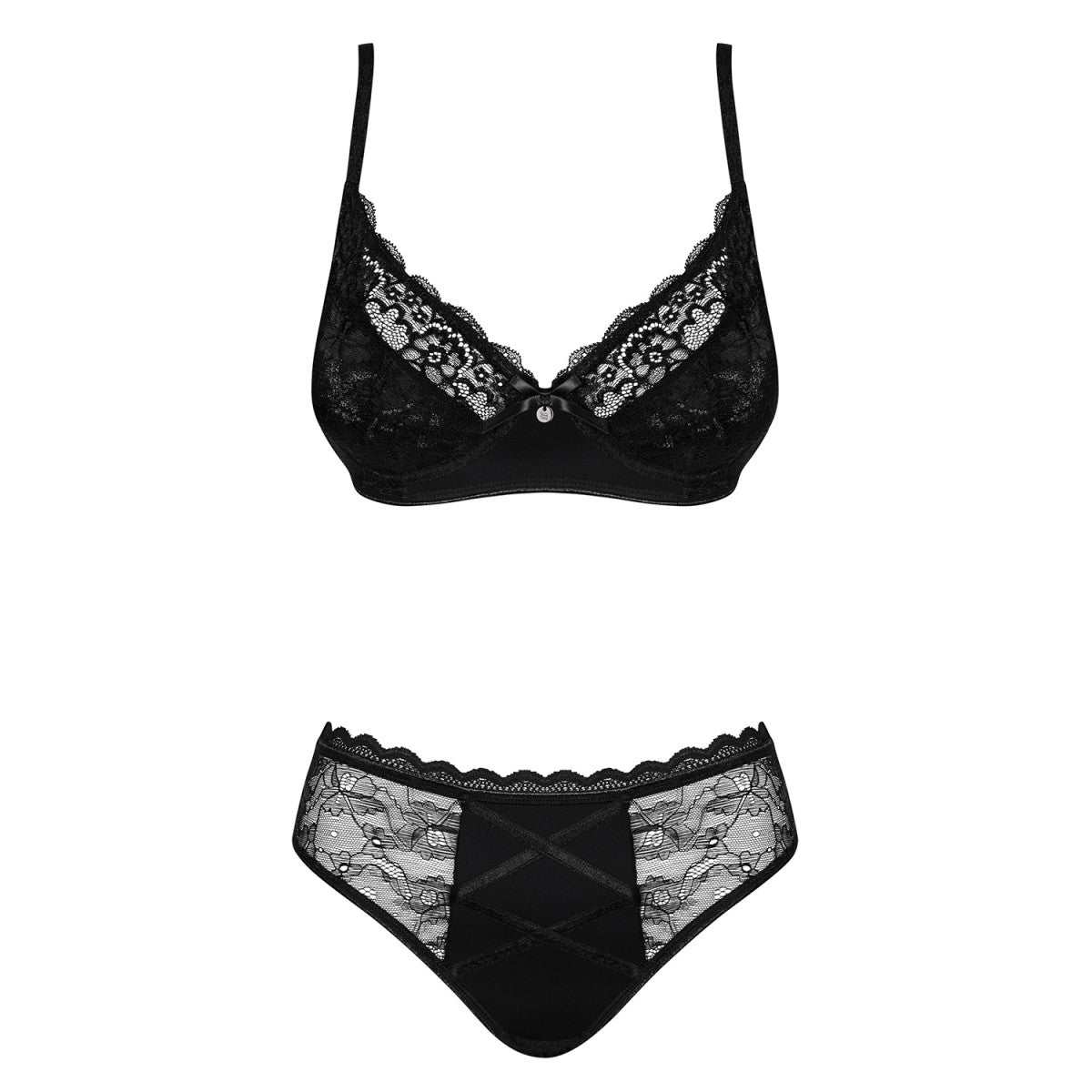 Elisetta kanten bh-set – zwart