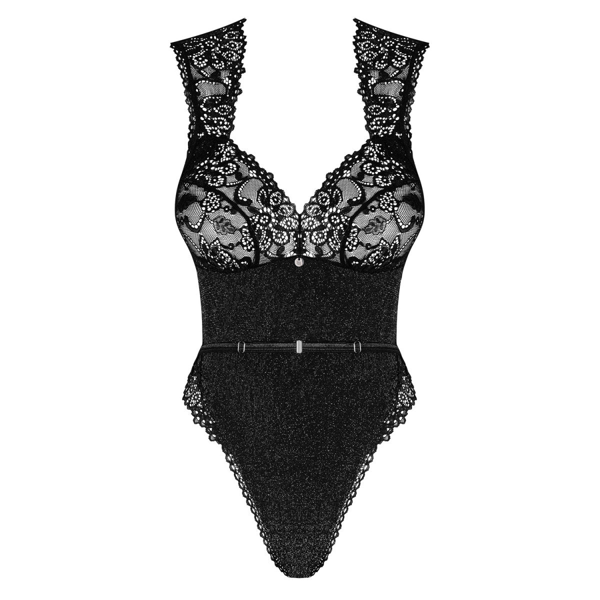 Elisetta kanten body – zwart