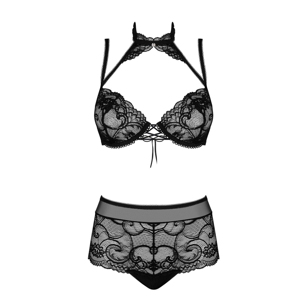 Elizenes kanten bh-set – zwart