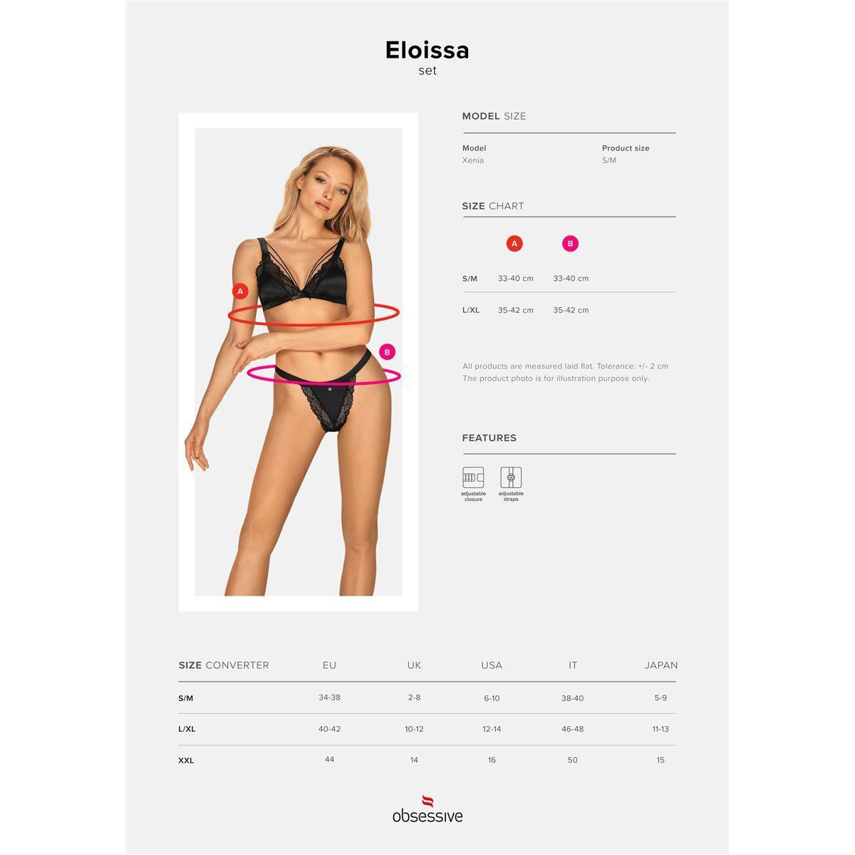 Eloissa bh-set – zwart