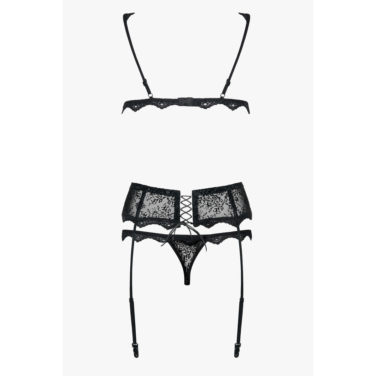 Emperita lingerieset 3-delig – zwart