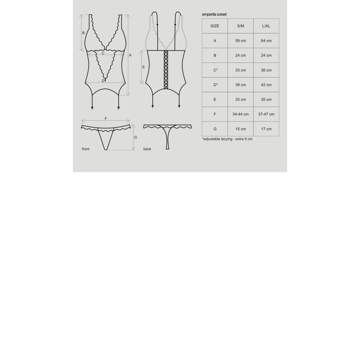 OB Emperita corset & thong