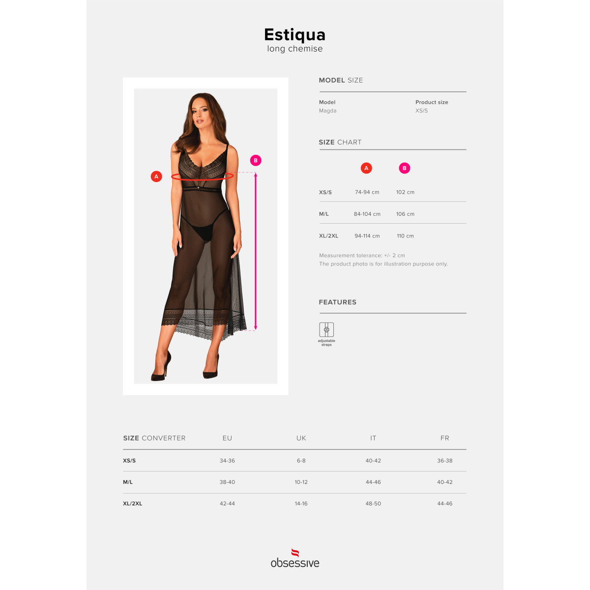 Estiqua babydoll – zwart – detail 4