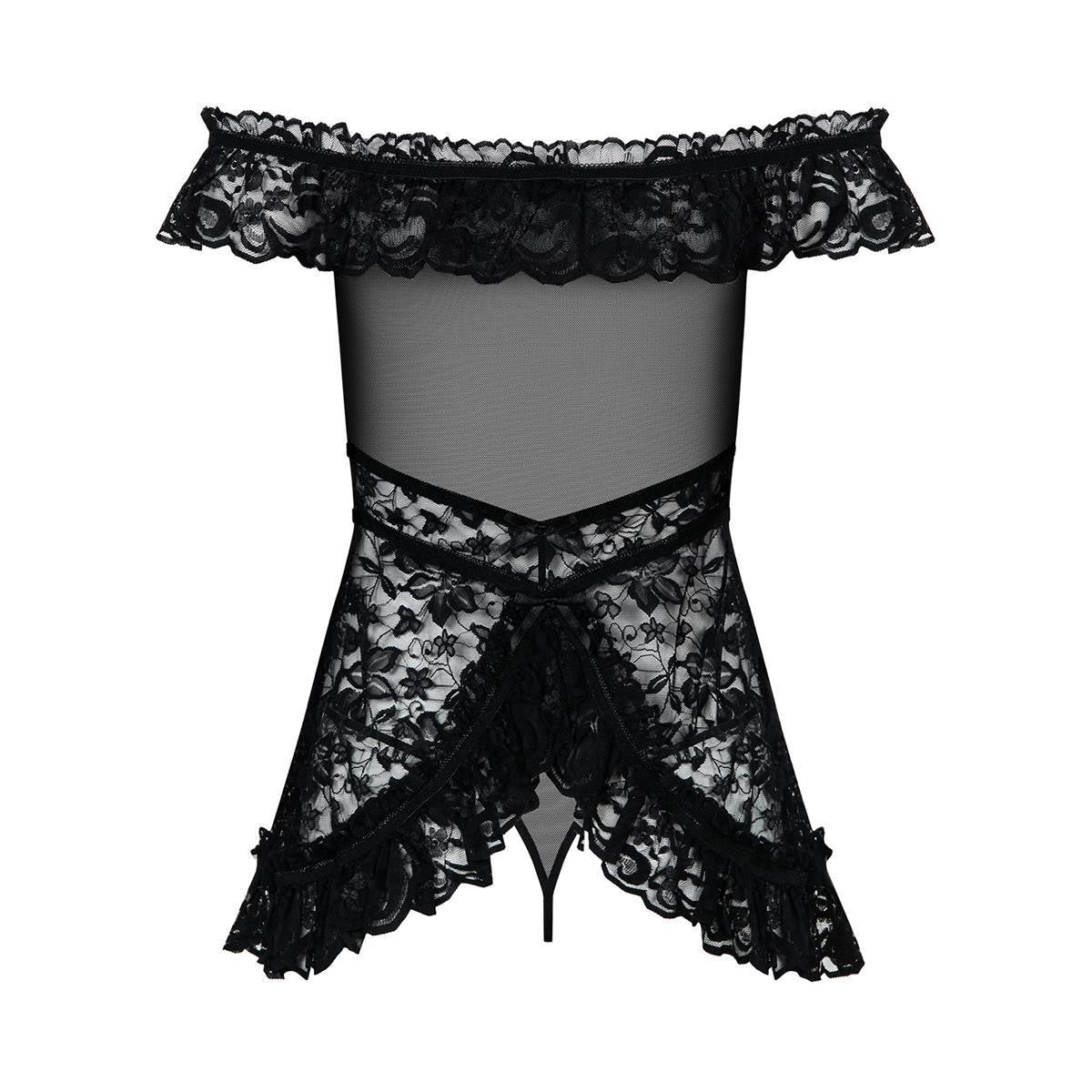 Flores babydoll – zwart
