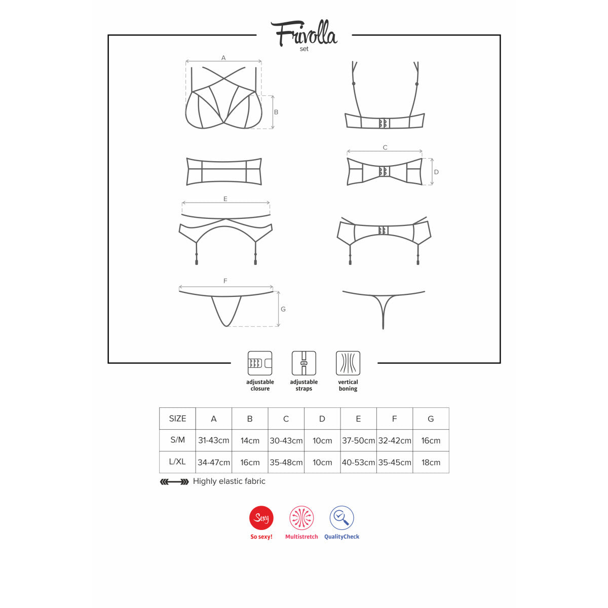 OB Frivolla 4pcs set black