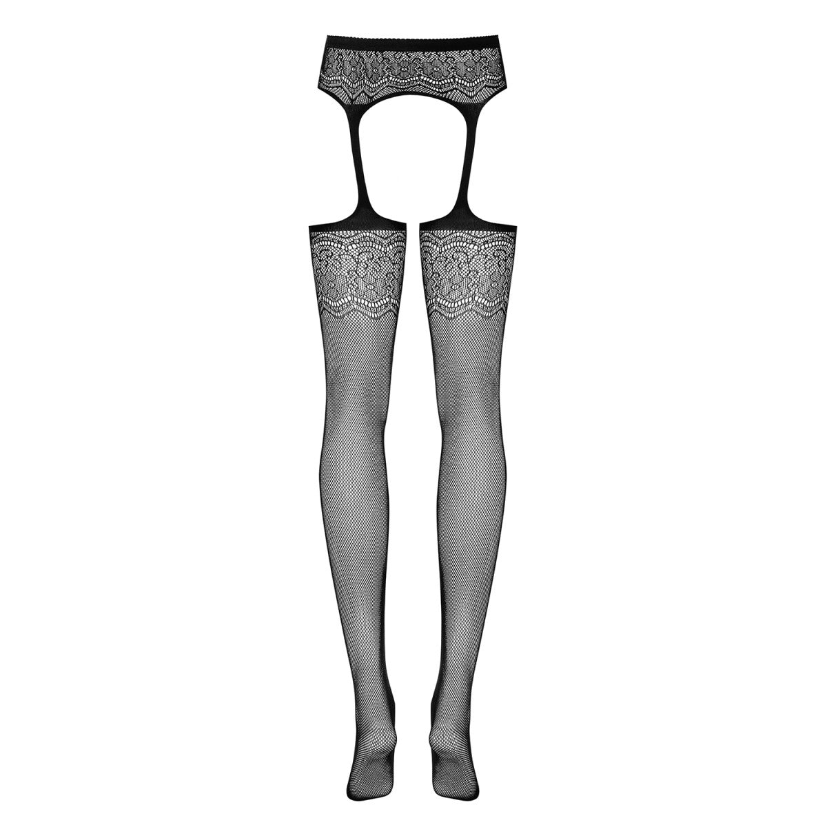 Garter bodystocking met open kruis – zwart van Dare2Live – zwart