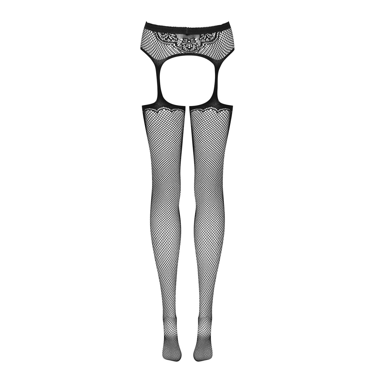 Garter bodystocking met open kruis – zwart van Dare2Live – zwart