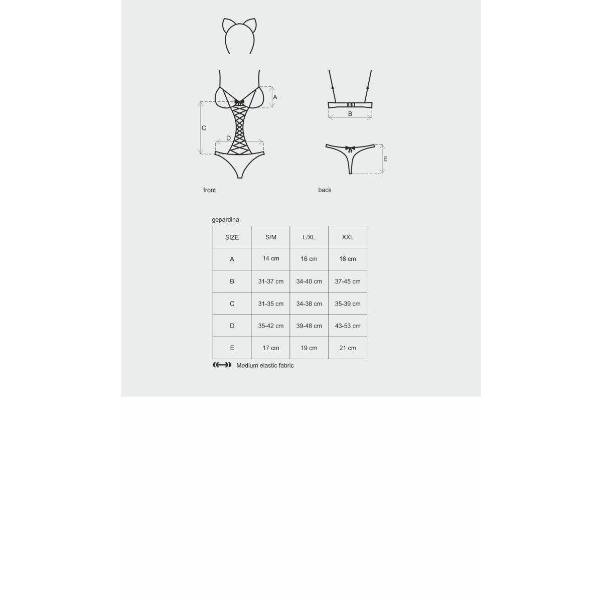 OB Gepardina 3pcs costume black