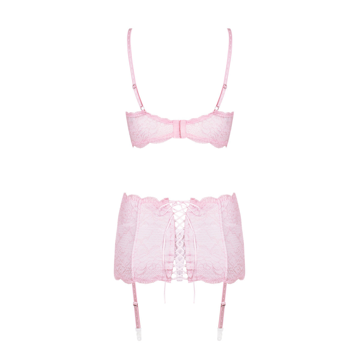 Girlly bruidslingerie 3-delig – roze