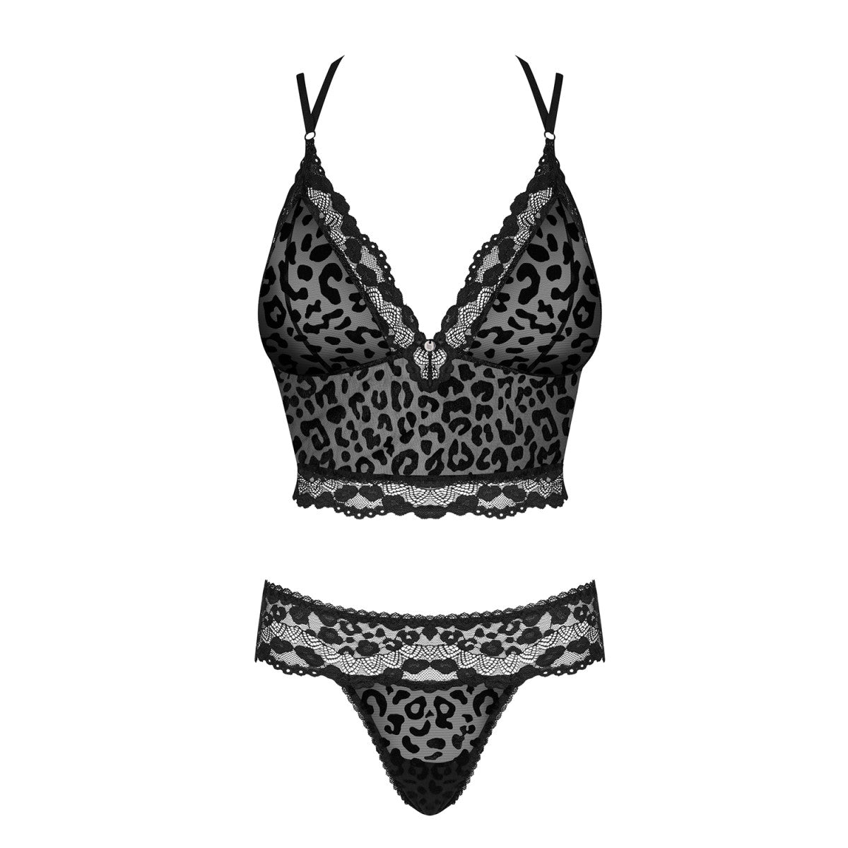 Ob giully top & panties black - Obsessive