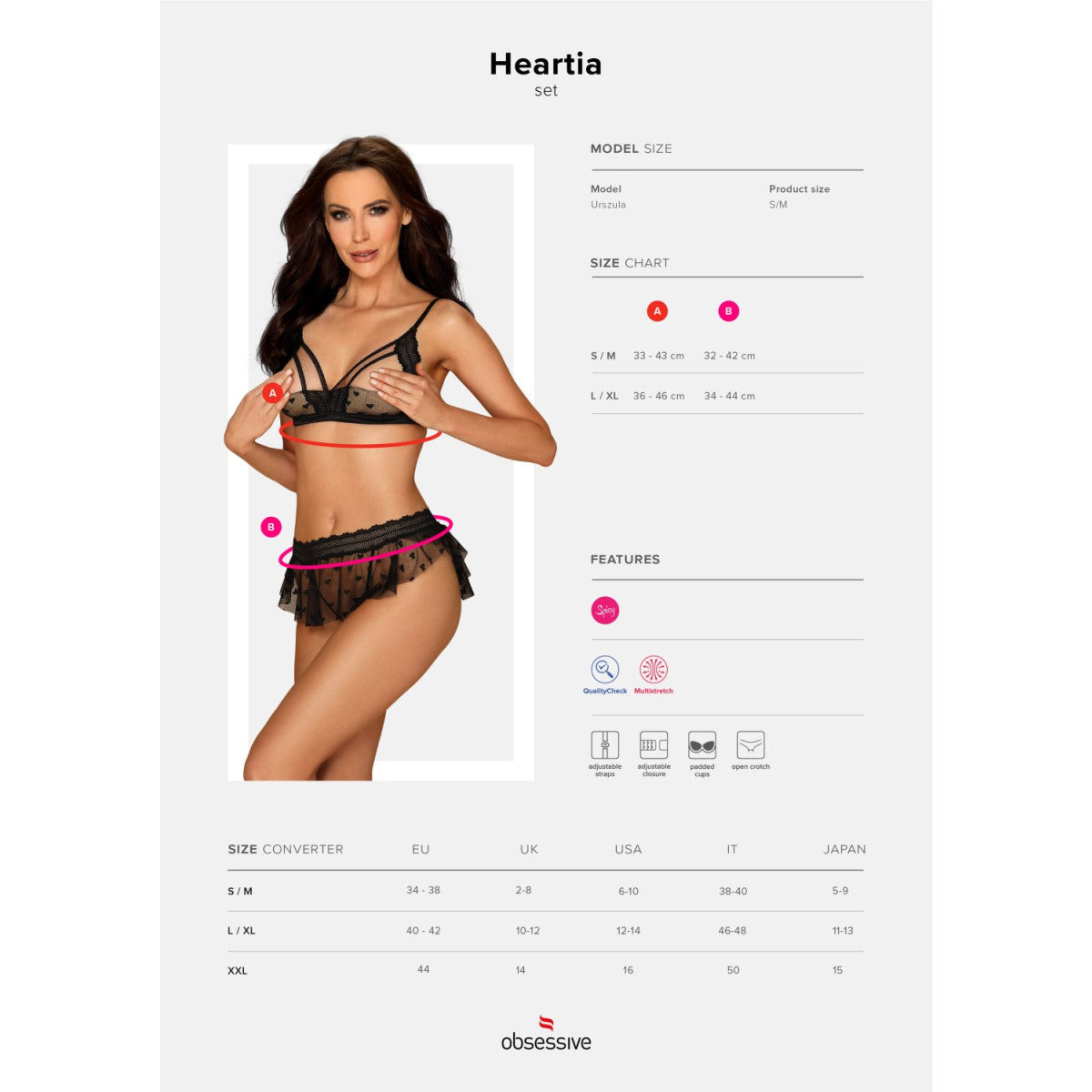 OB Heartia 3pcs set black