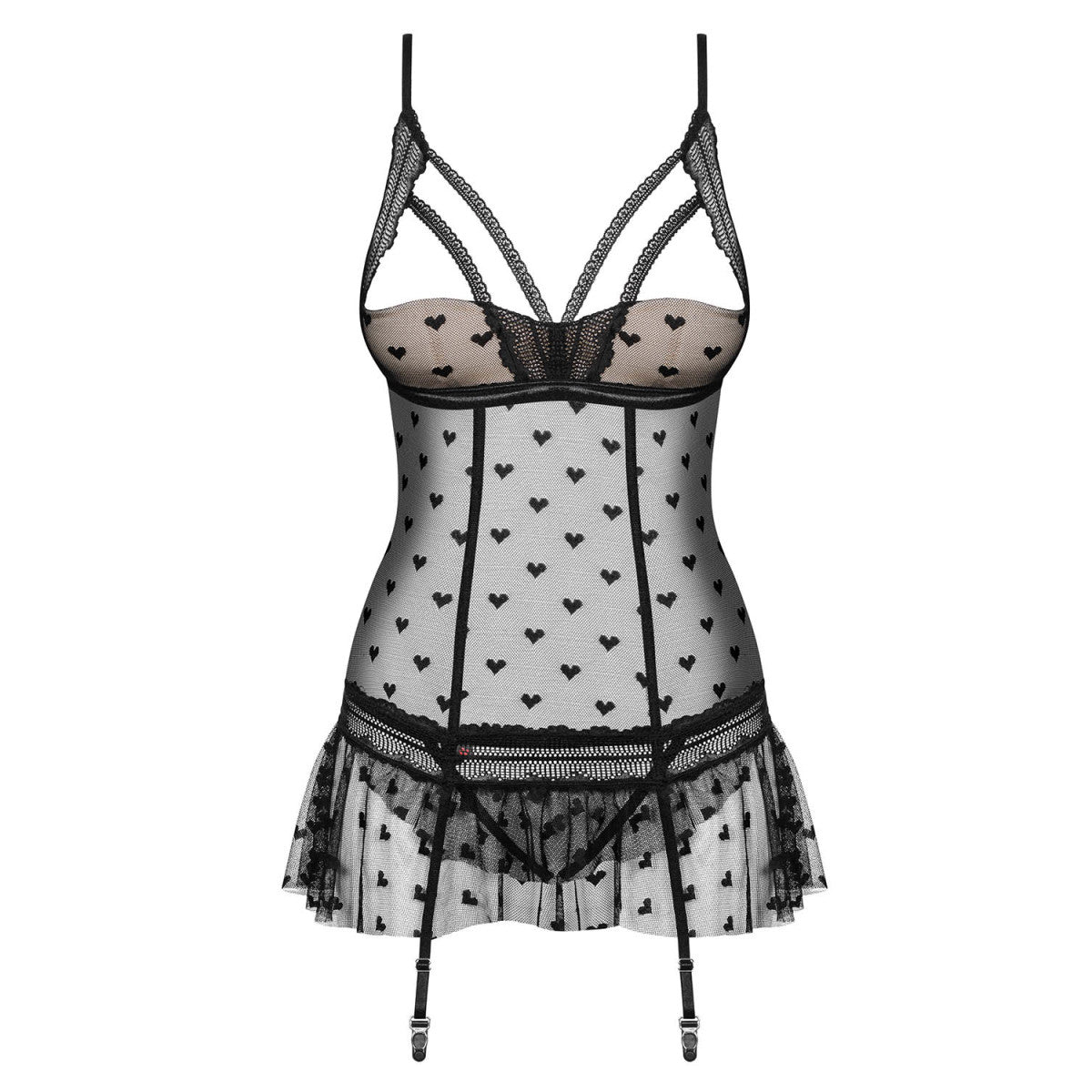 OB Heartia corset & thong black