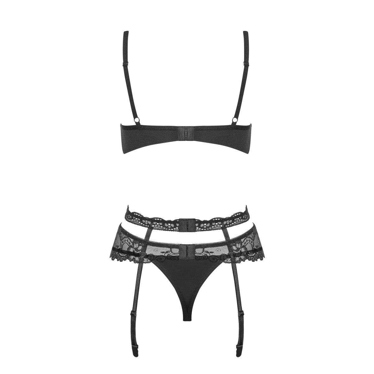 Heartina lingerieset 3-delig – zwart