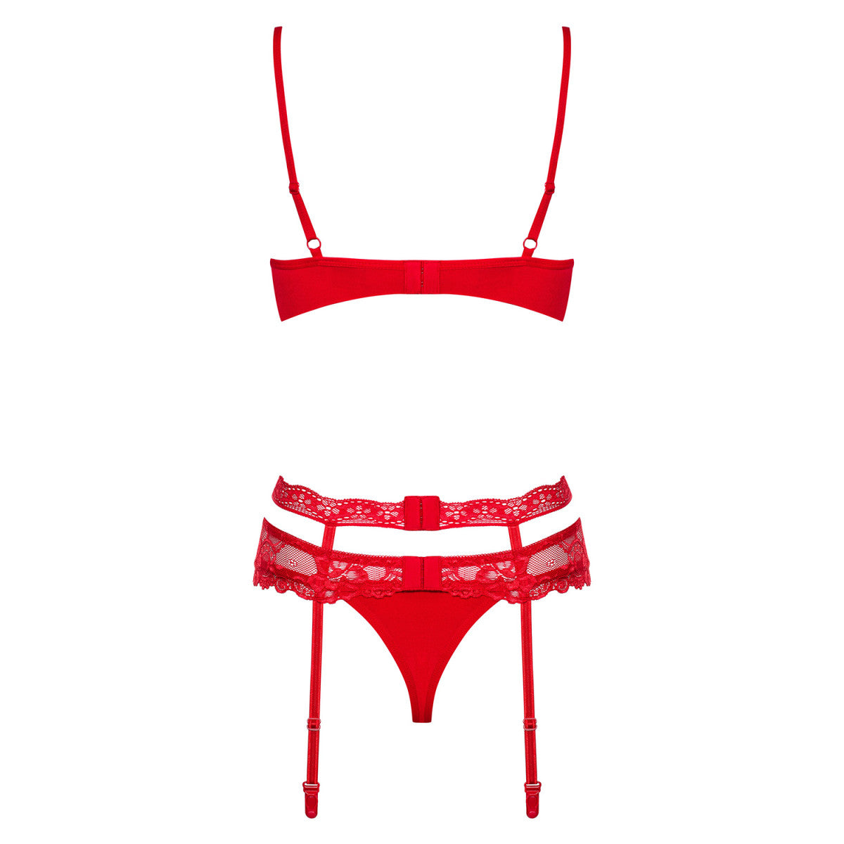Heartina lingerieset 3-delig – rood
