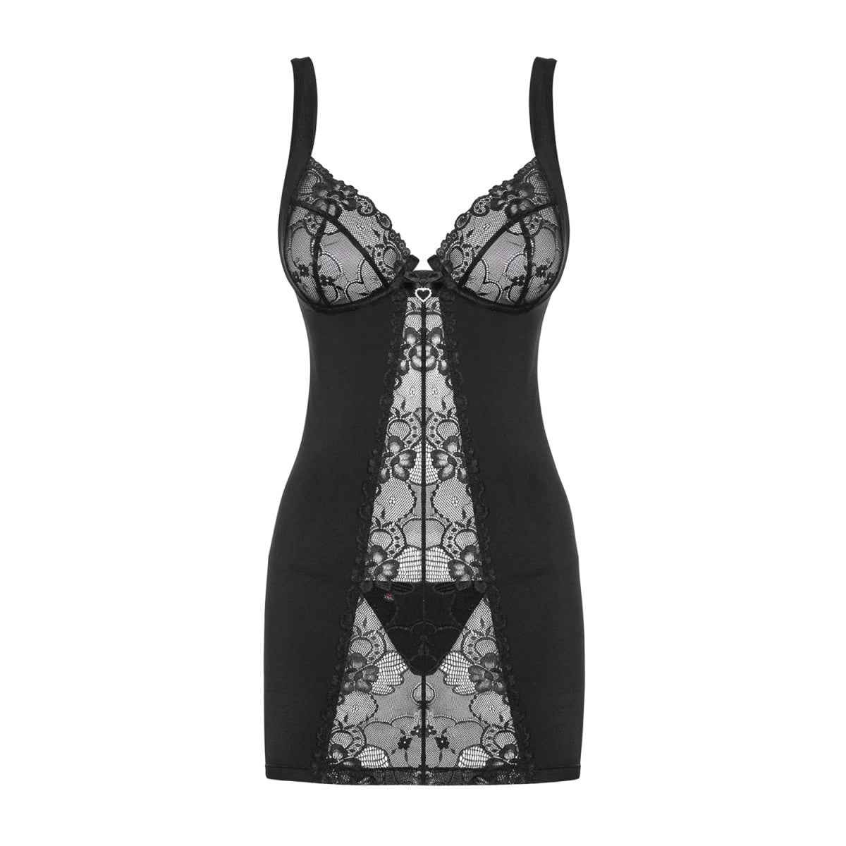 OB Heartina chemise & thong black