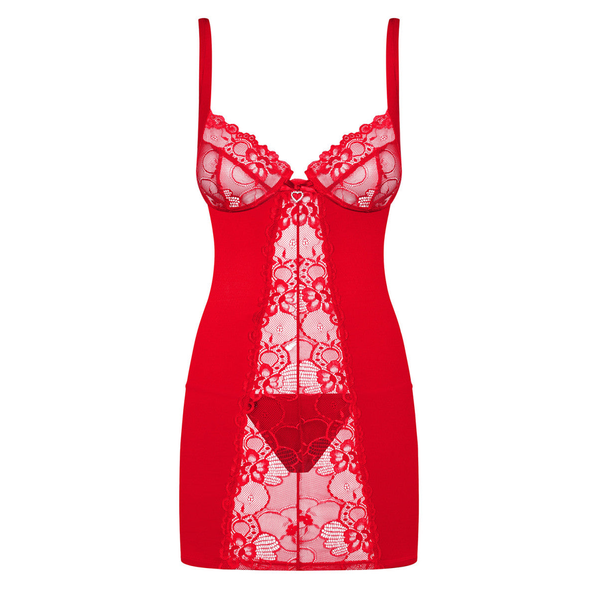 OB Heartina chemise & thong red