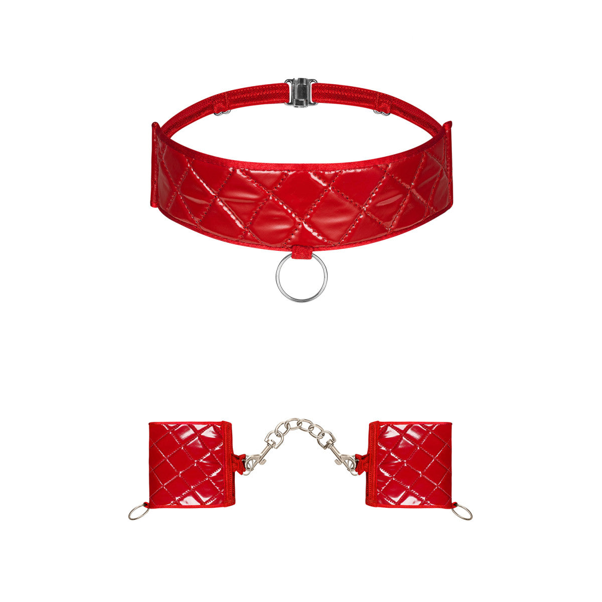OB Hunteria cuff &amp; chocker red