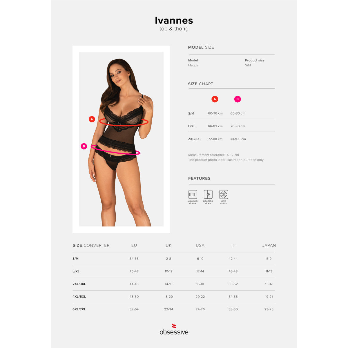 OB Ivannes top & thong black