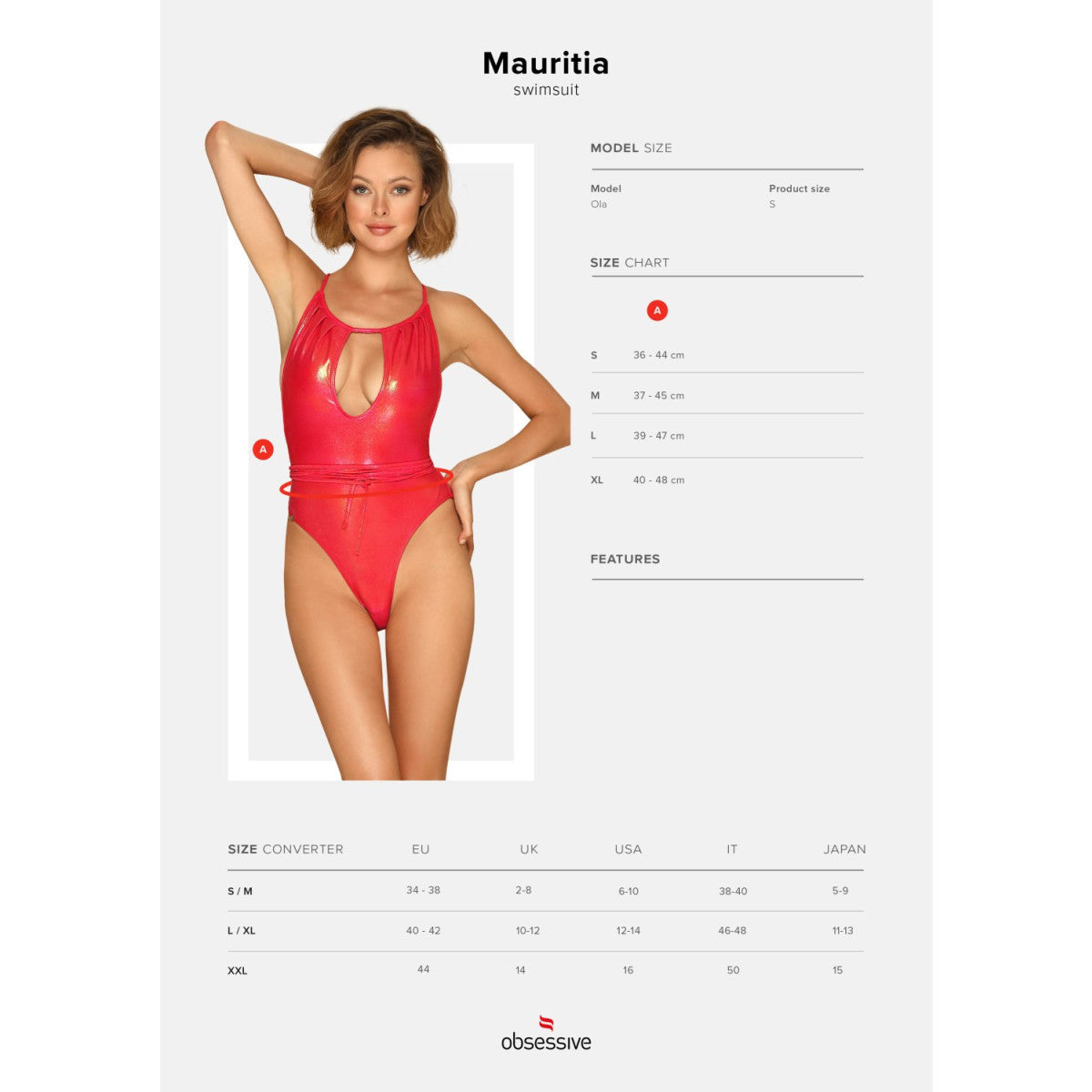 OB Keissi swimsuit – rood