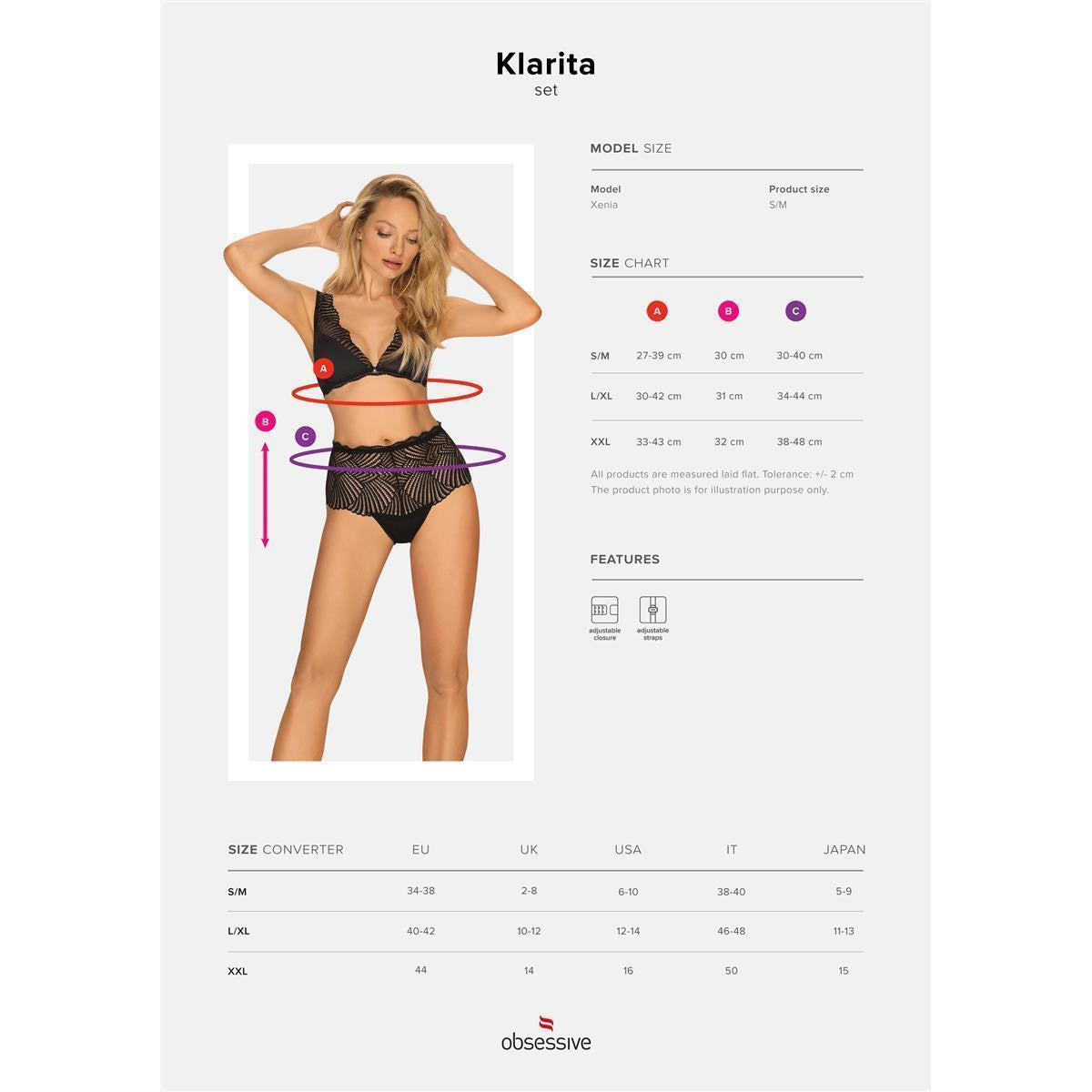 Klarita bh-set 2-delig – zwart