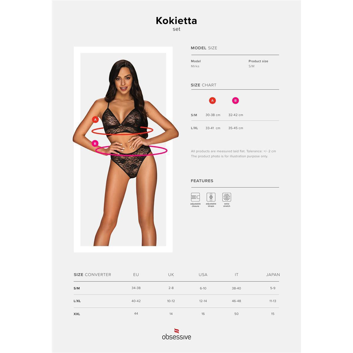 Kokietta bh-set – zwart