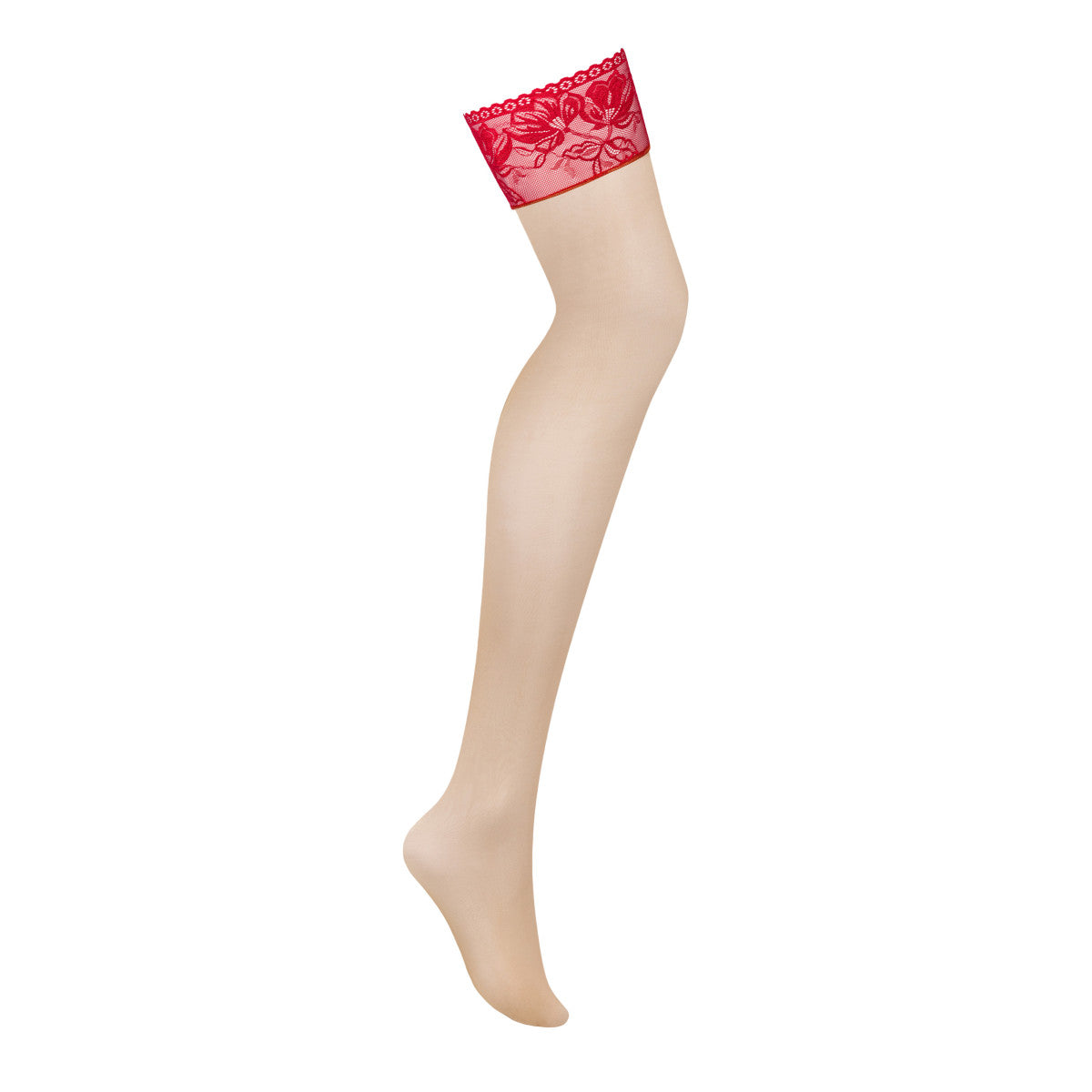 Lacelove jarretelkousen – nude-rood