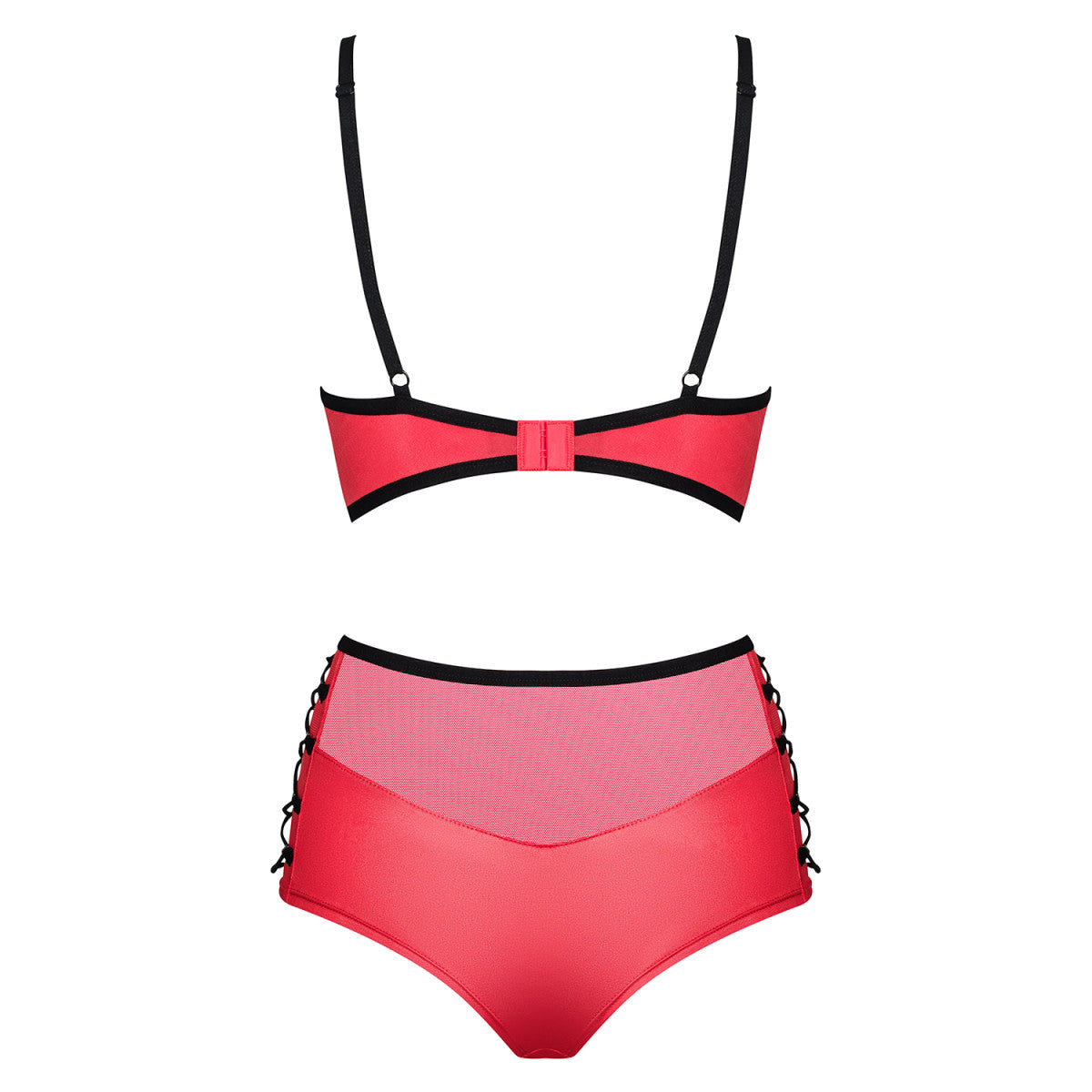 Leatheria lingerieset wetlook – rood