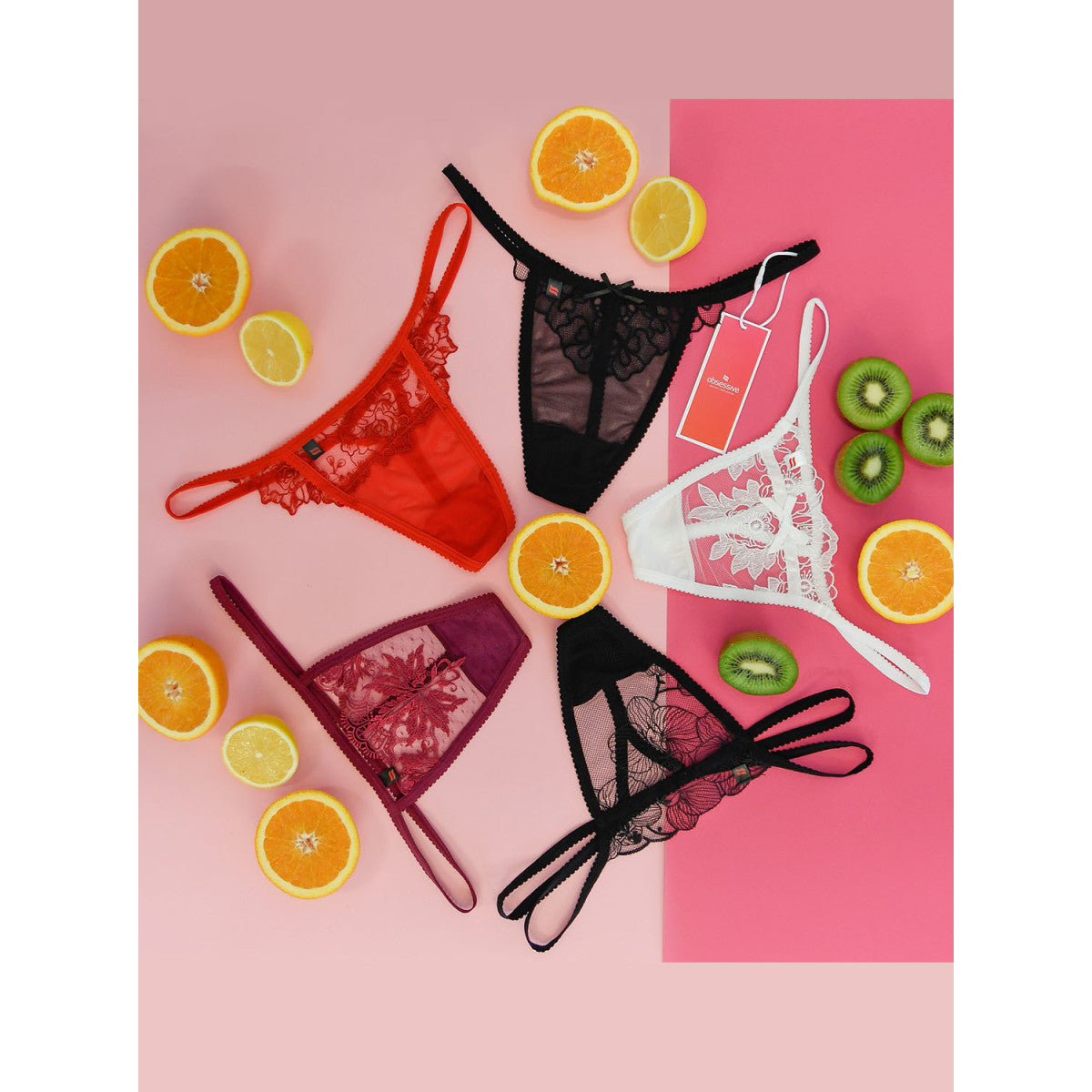 Ob *limited* pos 10 thongs + display for free multicolor - Obsessive