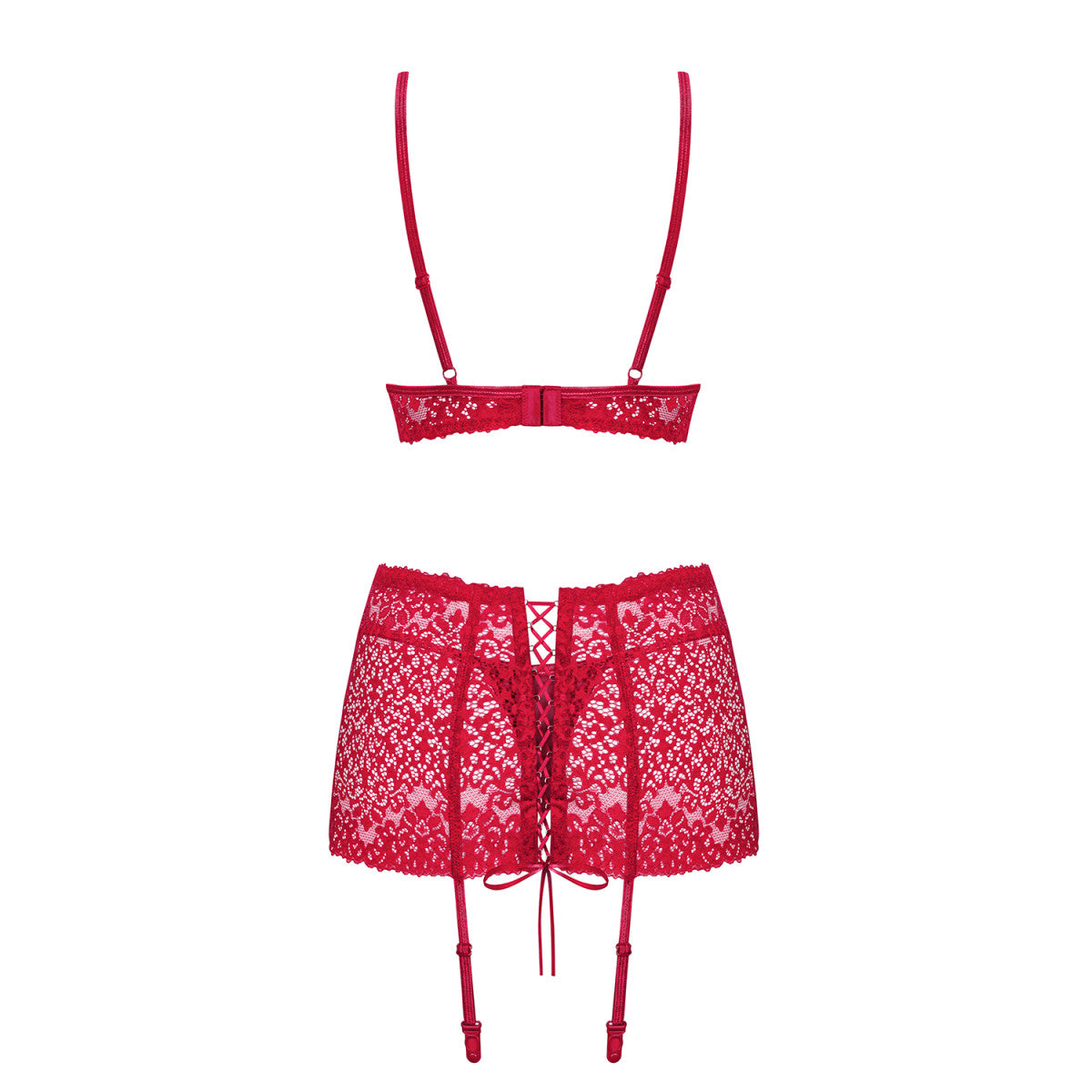 Lividia kanten lingerieset – rood van Dare2Live – rood