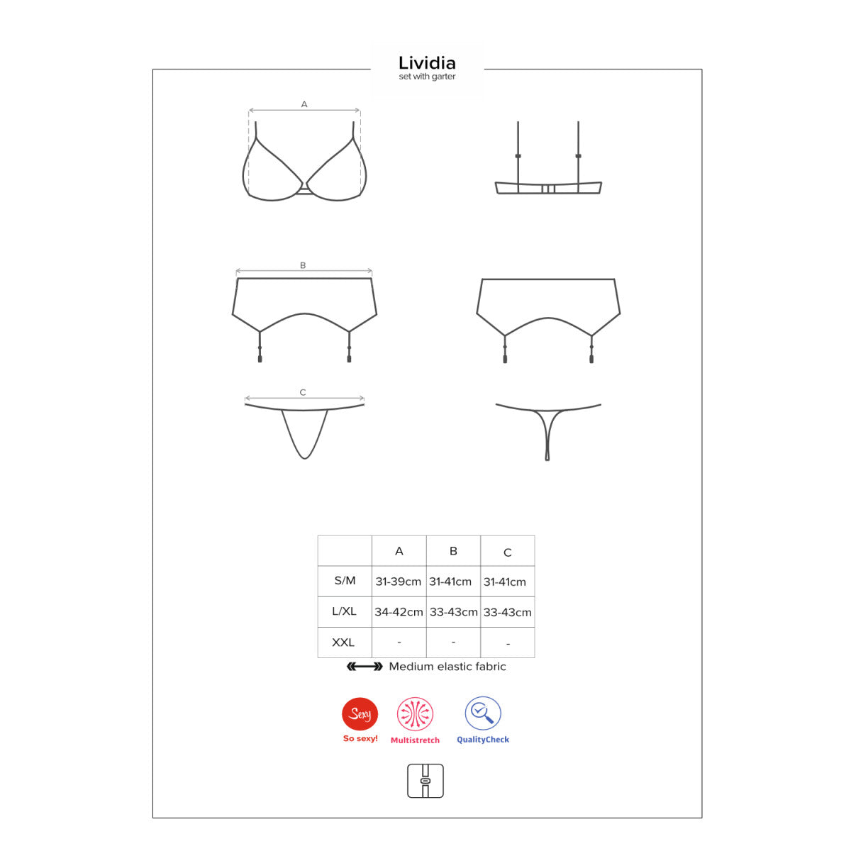 Lividia kanten lingerieset – rood