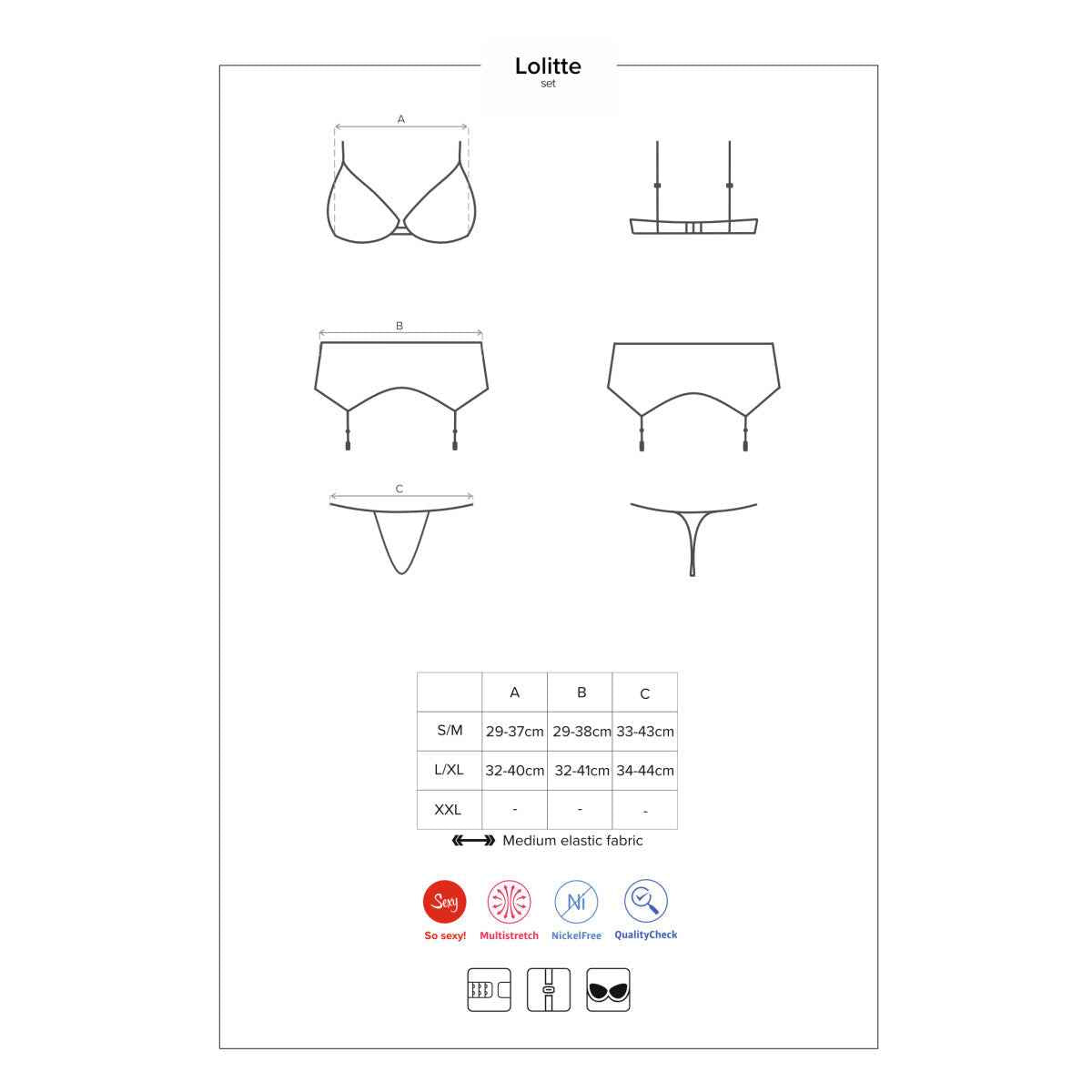 OB Lolitte 3 pcs set black