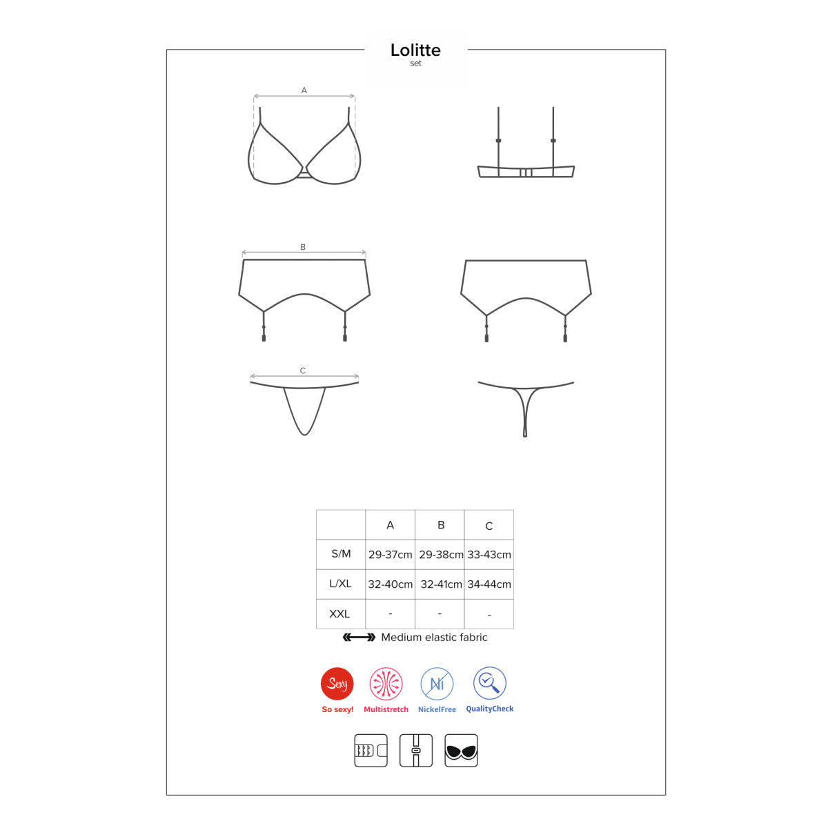 Ob lolitte 3 pcs set black