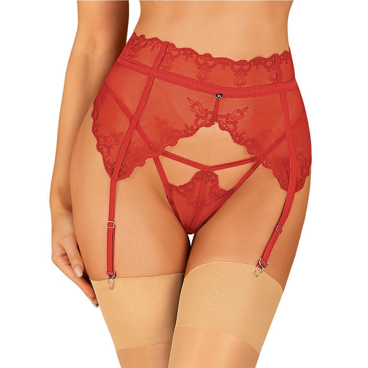 Lonesia jarretelgordel – rood – rood van Obsessive