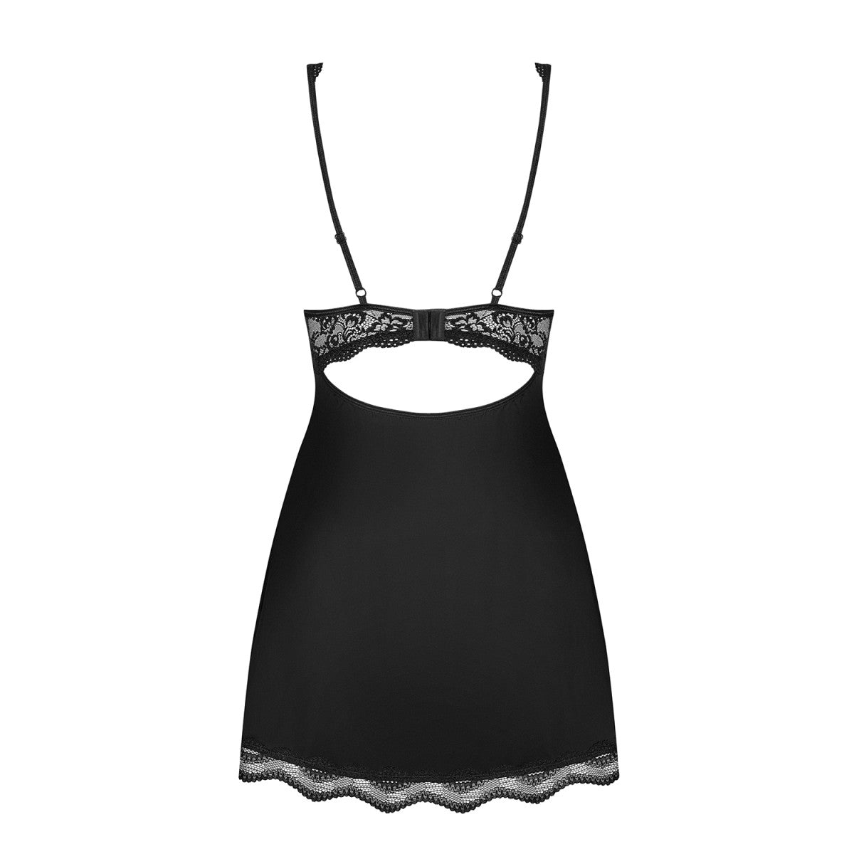 OB Luvae babydoll &amp; string zwart maat Plus