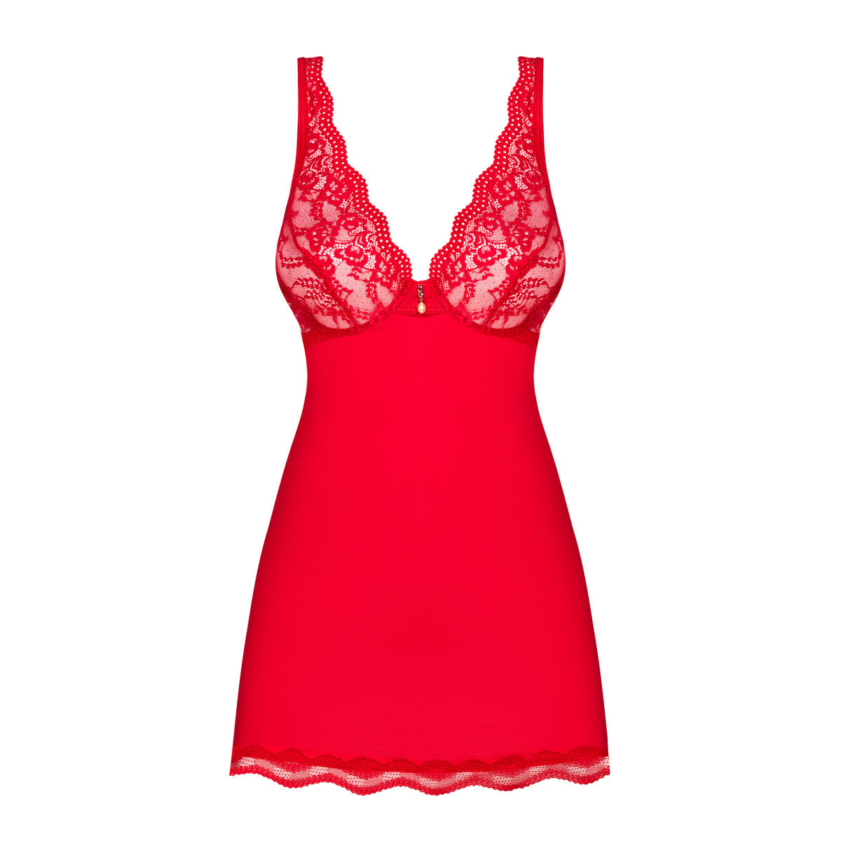 Ob luvae babydoll & thong red - Obsessive