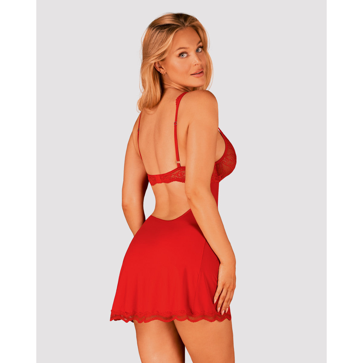 Ob luvae babydoll & thong red - Obsessive