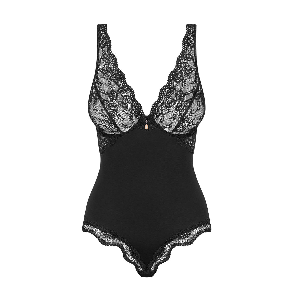 Luvae kanten body – zwart