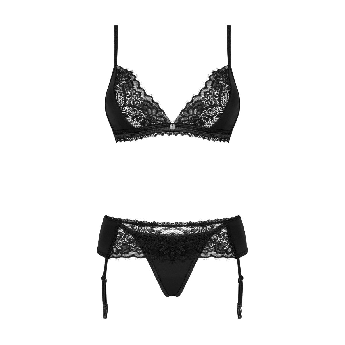 Maderris lingerieset 3-delig – zwart