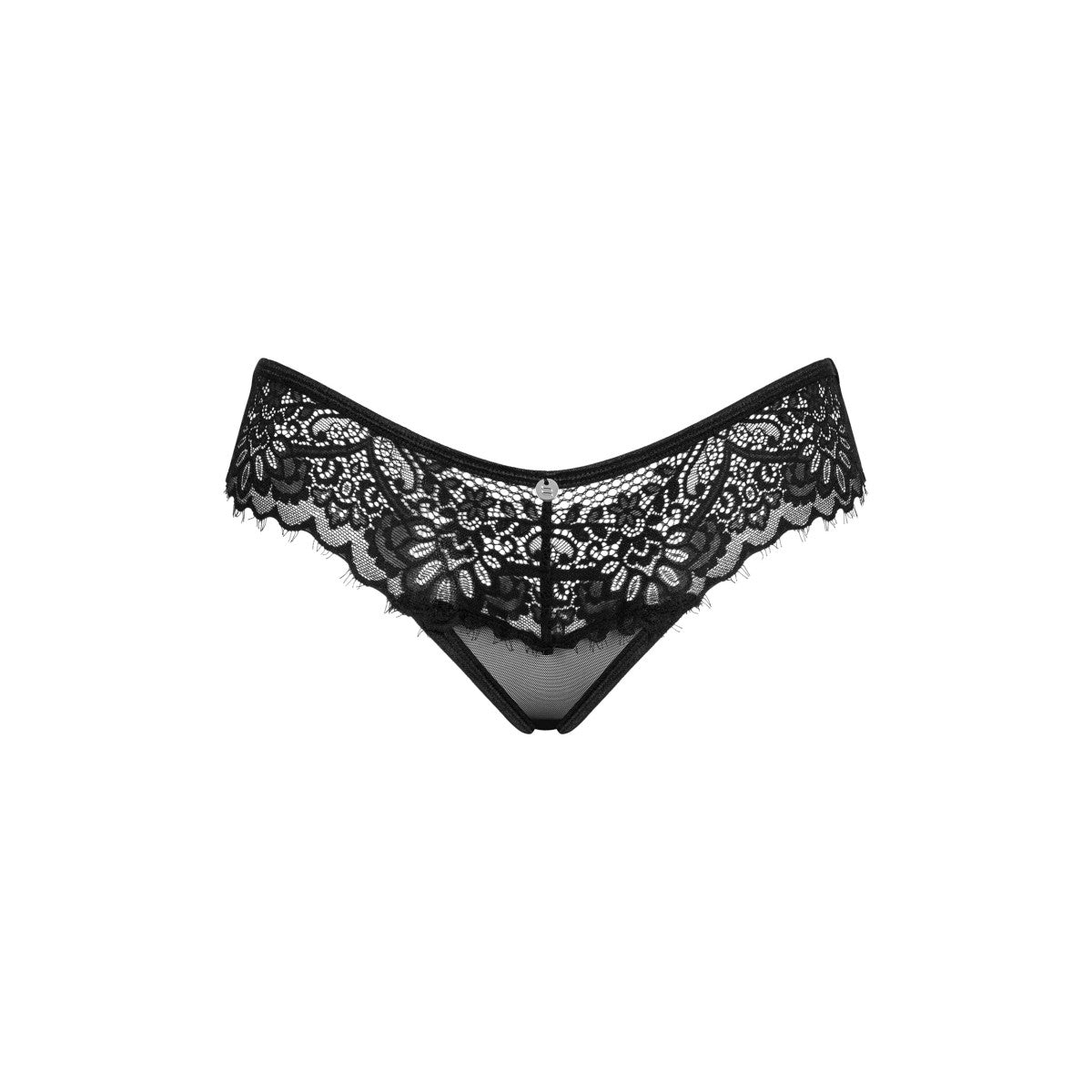 Maderris kanten string – zwart