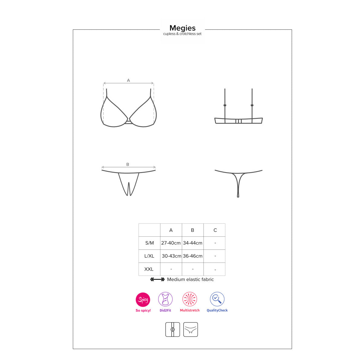 Ob megies 2 pcs set black